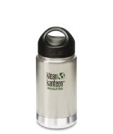 KLEAN KANTEEN WIDE-MOUTH 355ML BRUSHED STAINLESS VACUUM INSULATED - K12VWSSL-BS